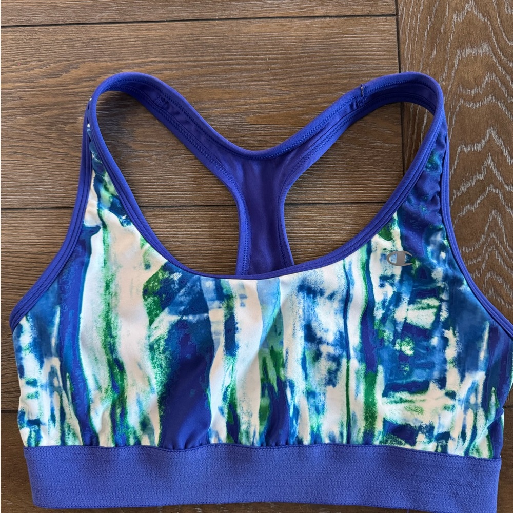 Champion Vibrant Blue and Green Sports Bra